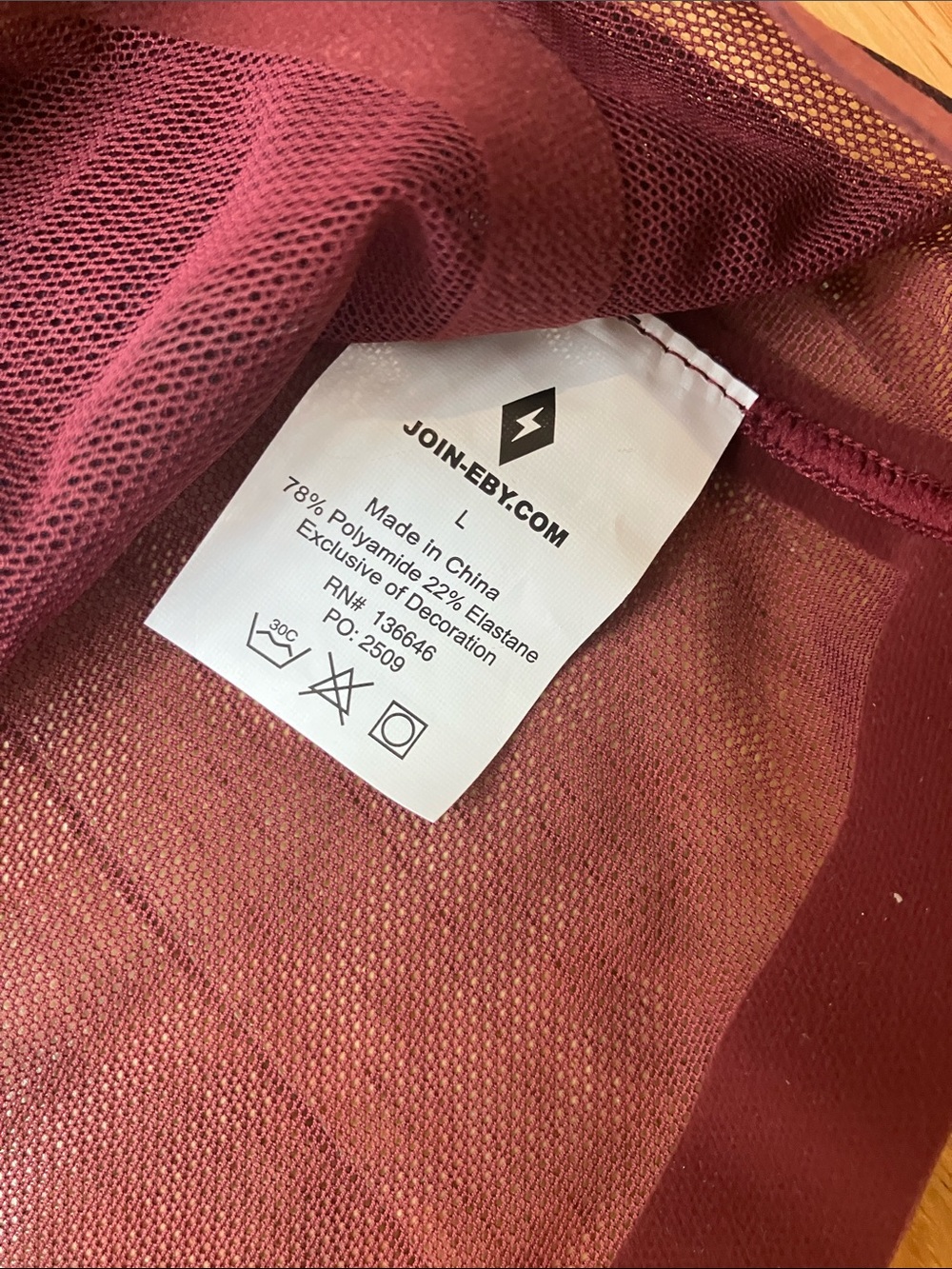 NWT EBY Sheer Bralette in Wine size Large - Picture 2 of 13